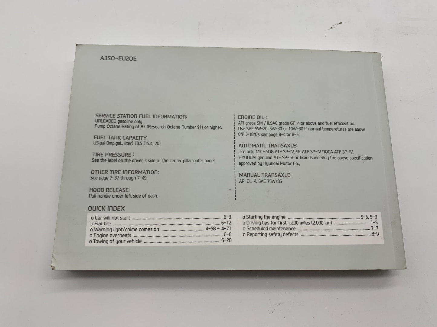 2013 Hyundai Sonata Owners Manual Set with Case OEM C03B66011