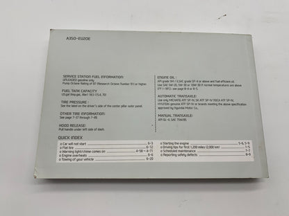 2013 Hyundai Sonata Owners Manual Set with Case OEM C03B66011