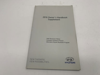2016 Hyundai Sonata Owners Manual Set with Case OEM A02B46054