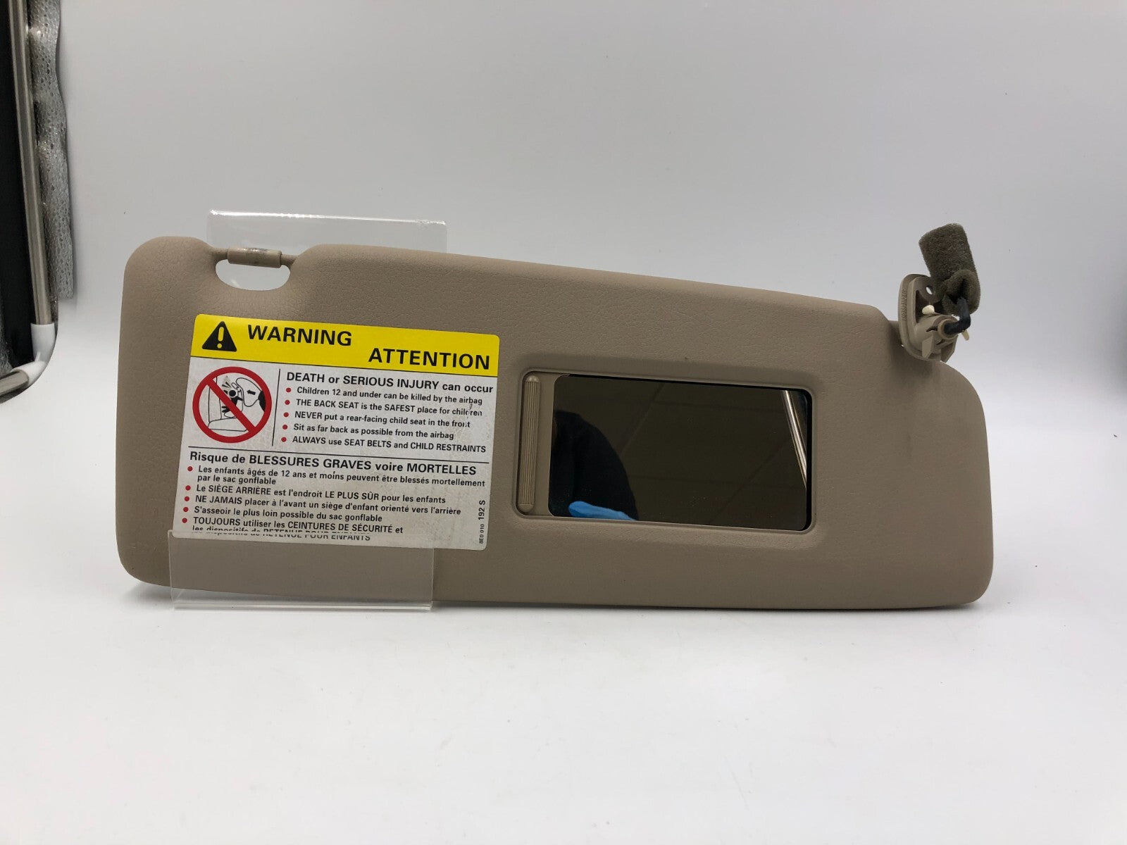 2003-2009 Audi A4 Passenger Sun Visor  Tan Illuminated OEM E01B27084