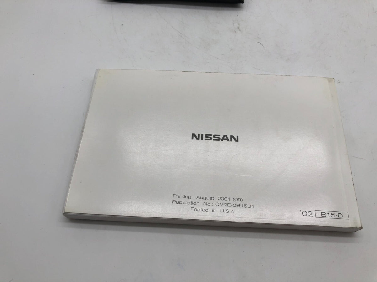 2002 Nissan Sentra Owners Manual with Case OEM R01B51003