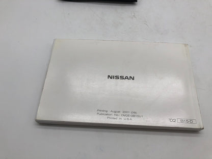 2002 Nissan Sentra Owners Manual with Case OEM R01B51003