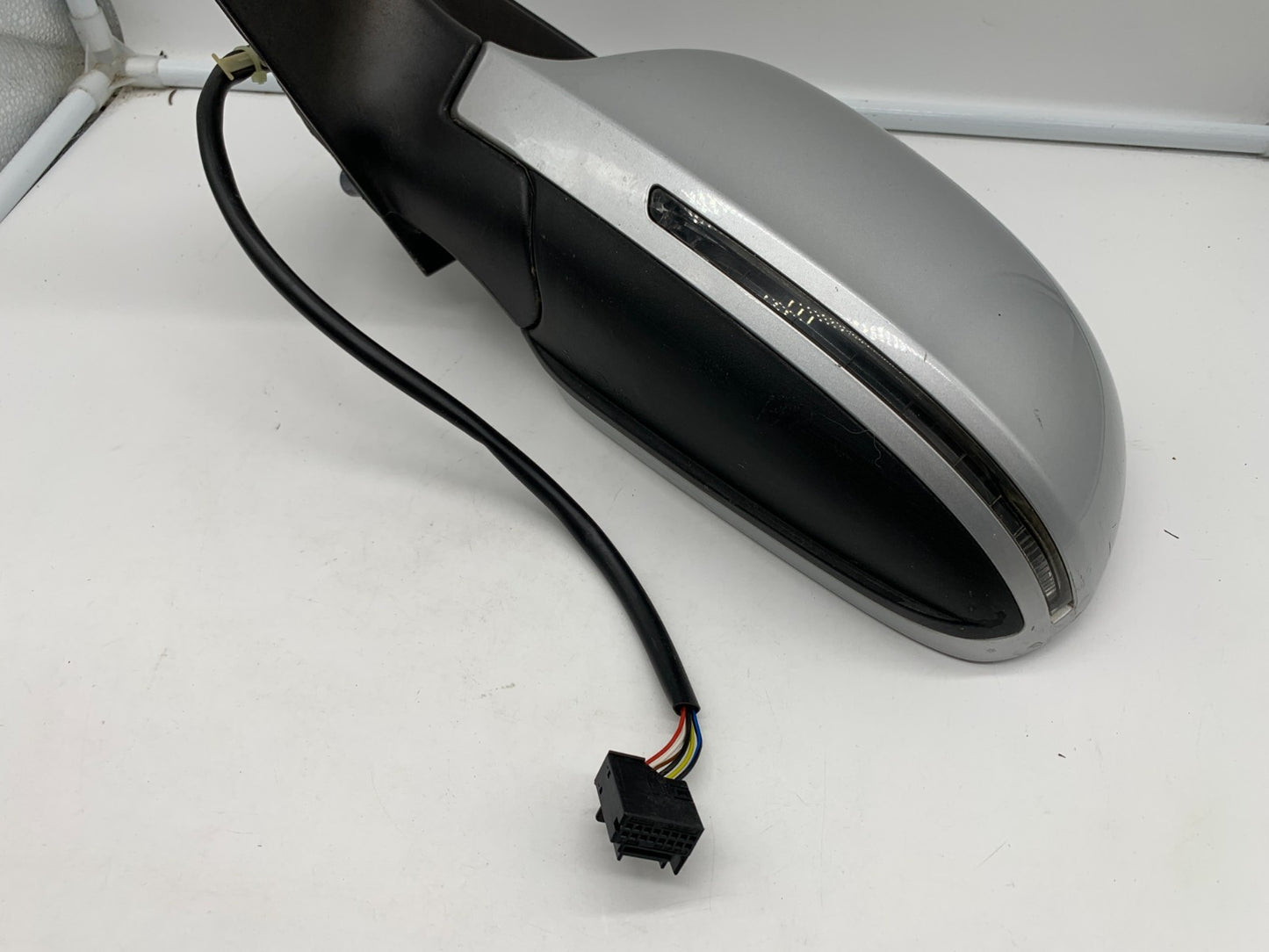 2009 Audi A4 Driver Side View Power Door Mirror Silver OEM