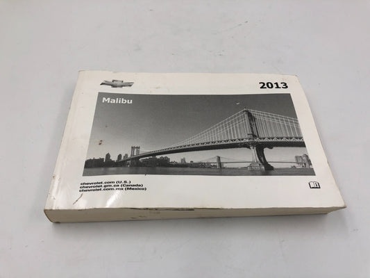 2013 Chevrolet Malibu Owners Manual OEM C01B16030