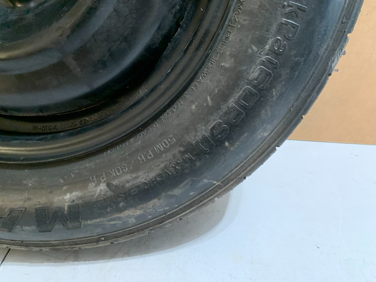 2006-2015 Hyundai Tucson 16" Spare Tire Wheel Compact Donut T155/90D16