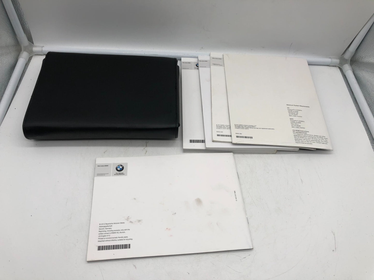 2012 BMW 3 Series Owners Manual Set with Case OEM B04B21008