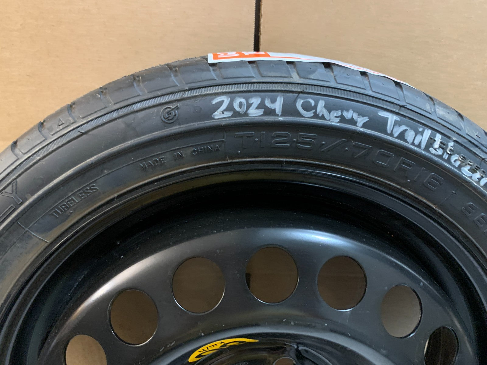 2024-2026 Chevrolet Trailblazer 16" Spare Tire w/Jack Kit Donut T125/70R16