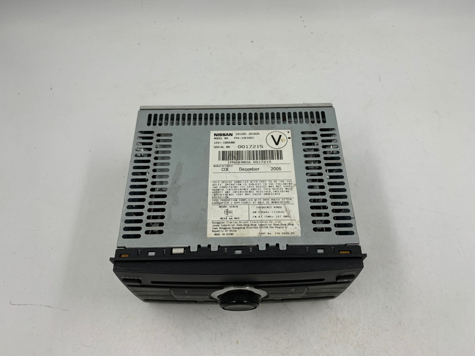 2007 Nissan Maxima AM FM CD Player Radio Receiver OEM A02B52057