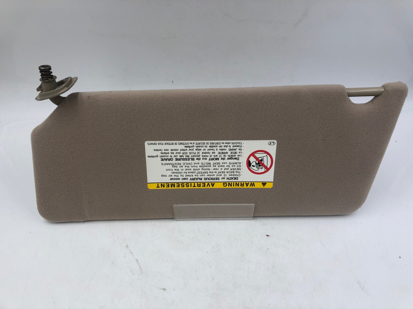 2002-2006 Toyota Camry Passenger Sun Visor Gray OEM A03B33047