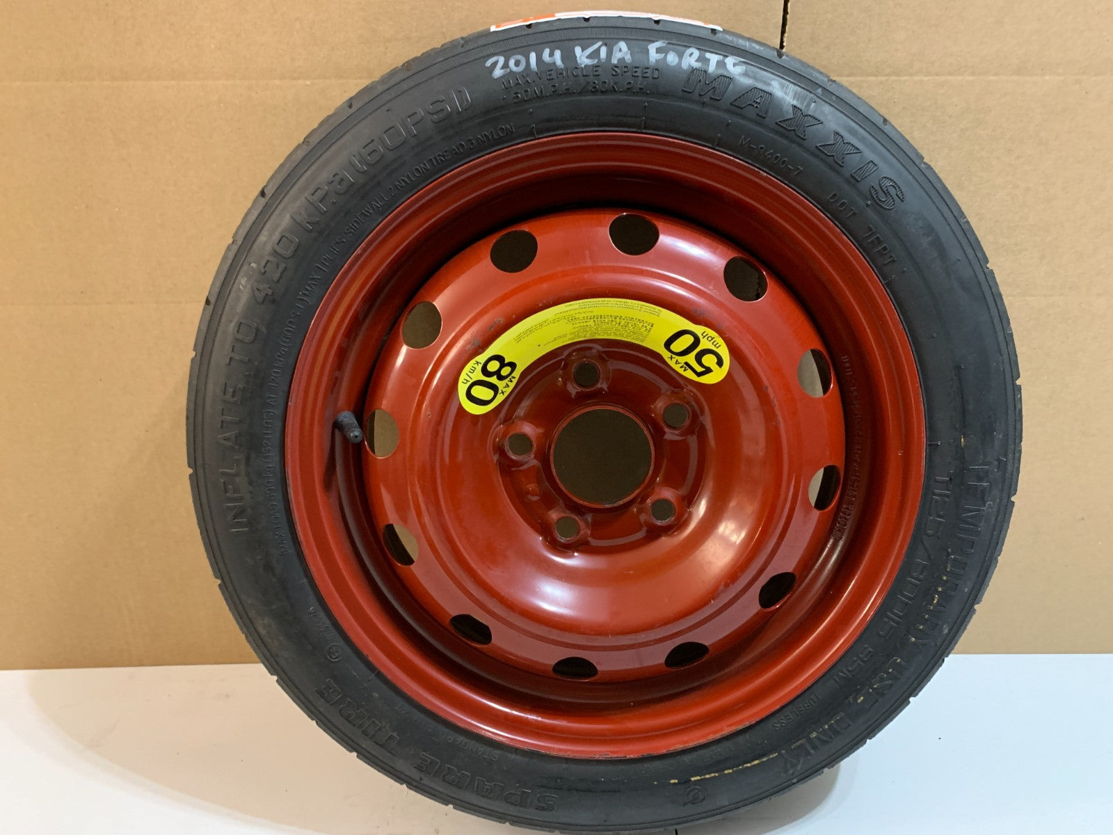 2010-2020 Kia Forte 15" Spare Tire Compact Donut Wheel T125/80D15 OEM