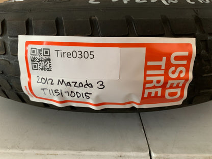 2010-2013 Mazda 3 Mazda3 15" Spare Tire Compact Donut T115/70D15