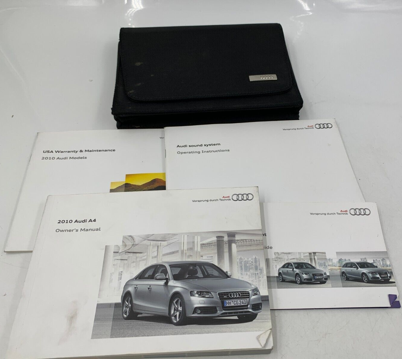 2010 Audi A4 Sedan Owners Manual Set with Case OEM E03B07022