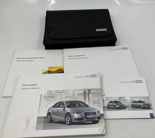 2010 Audi A4 Sedan Owners Manual Set with Case OEM E03B07022