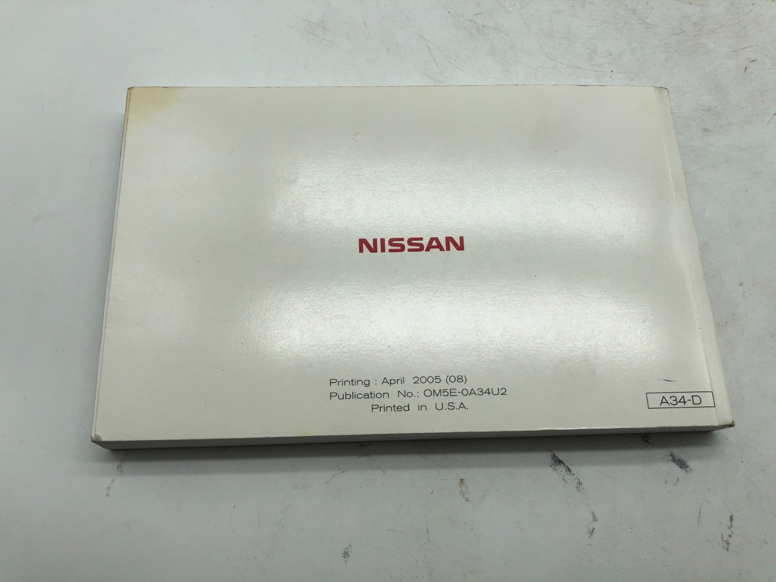 2005 Nissan Maxima Owners Manual Set with Case OEM A02B42008