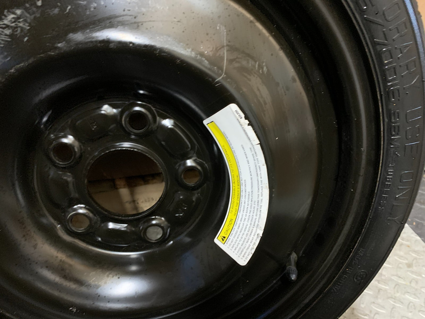 2015-2019 Nissan Sentra 16" Spare Tire Wheel Compact Donut T125/70D16 Maxxis