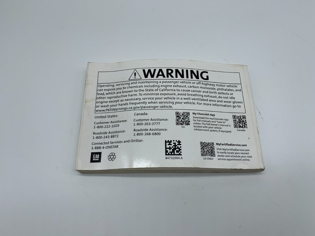 2021 Chevrolet Spark Owners Manual OEM A01B49007