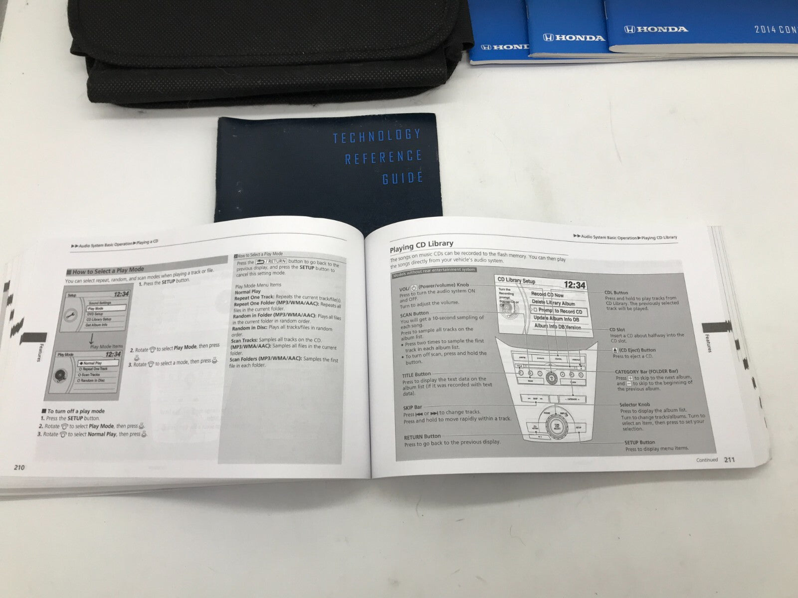 2014 Honda Odyssey Owners Manual Set with Case OEM E01B24018