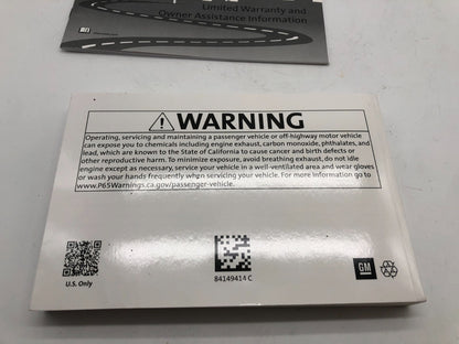 2019 Chevrolet Traverse Owners Manual Set OEM D02B01059