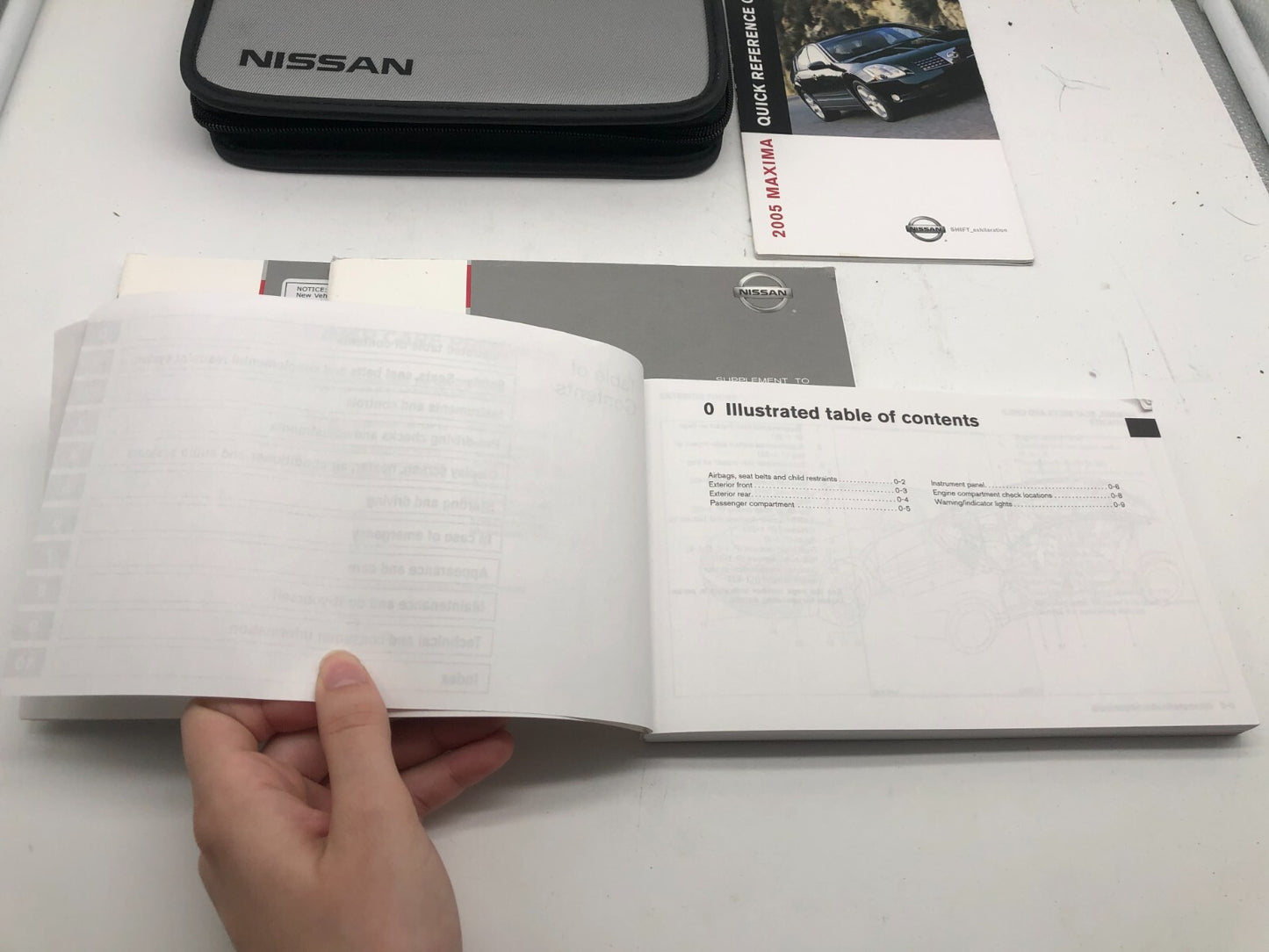 2005 Nissan Maxima Owners Manual Set with Case OEM B03B43002