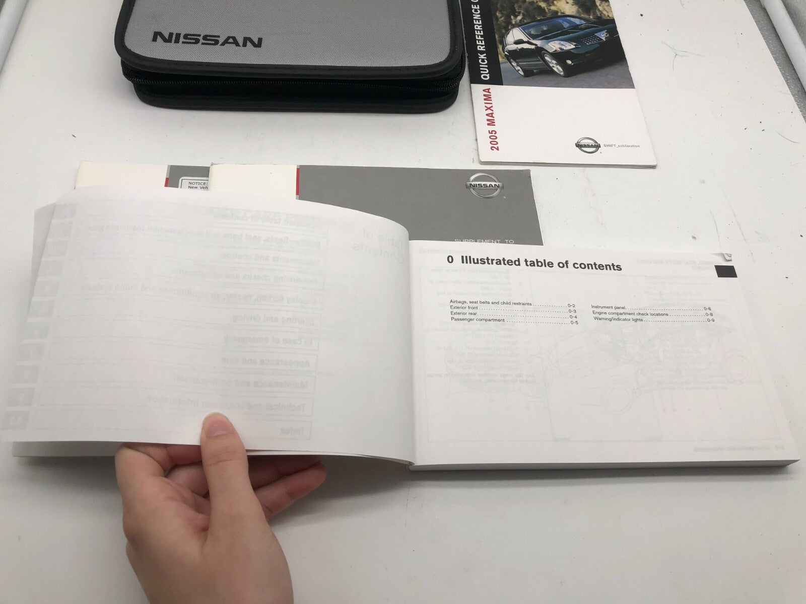2005 Nissan Maxima Owners Manual Set with Case OEM B03B43002
