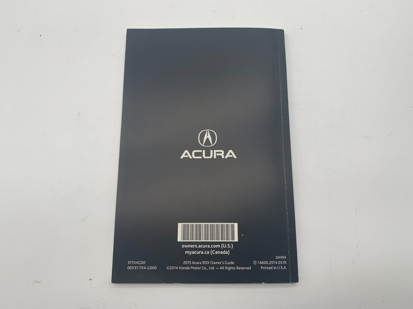 2015 Acura RDX Owners Manual Set with Case OEM C03B07056