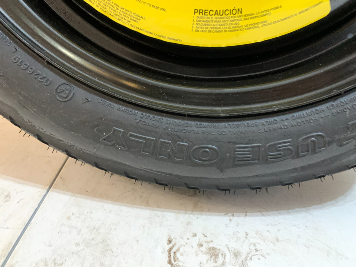 2013-2020 Hyundai Elantra 15" Spare Tire T125/80D15 Compact Donut