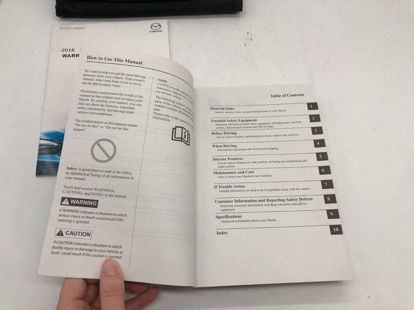 2018 Mazda CX-9 CX9 Owners Manual Set with Case OEM C02B40010