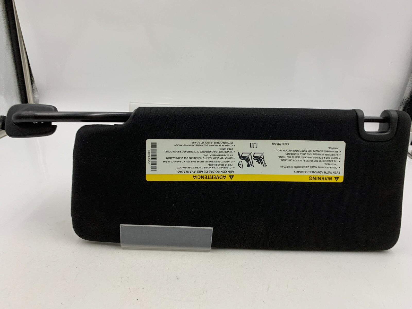 2015 Chrysler 200 Sedan Passenger Sun Visor Black OEM B02B35008