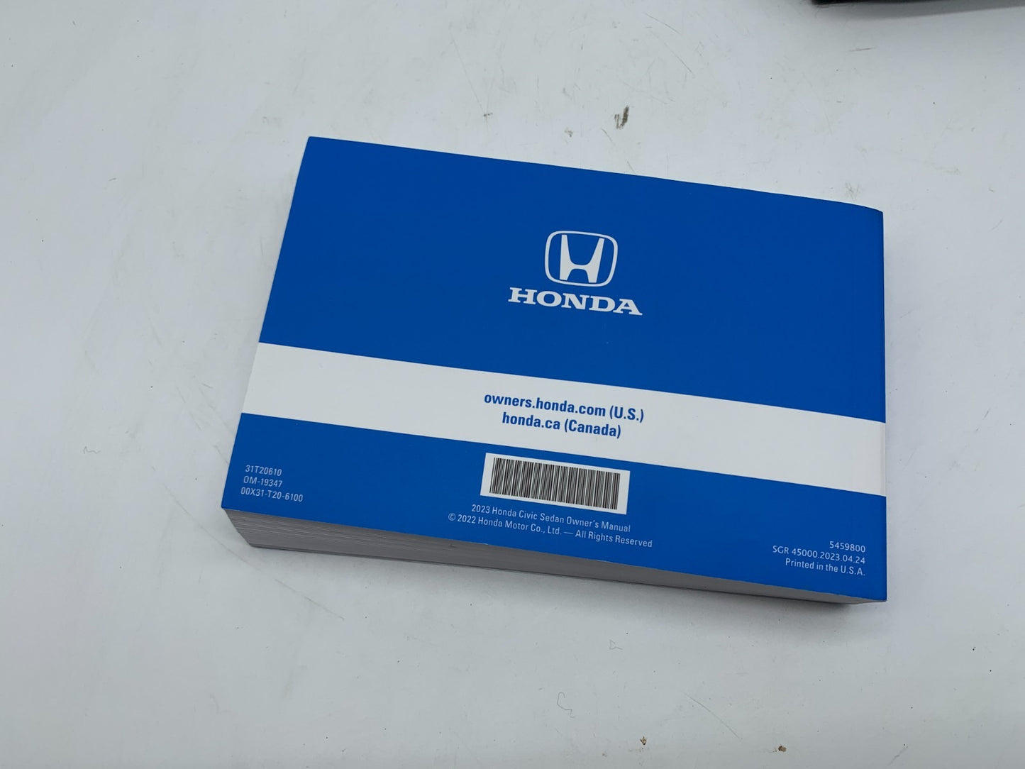 2023 Honda Civic Sedan Owners Manual Set with Case OEM C03B56017