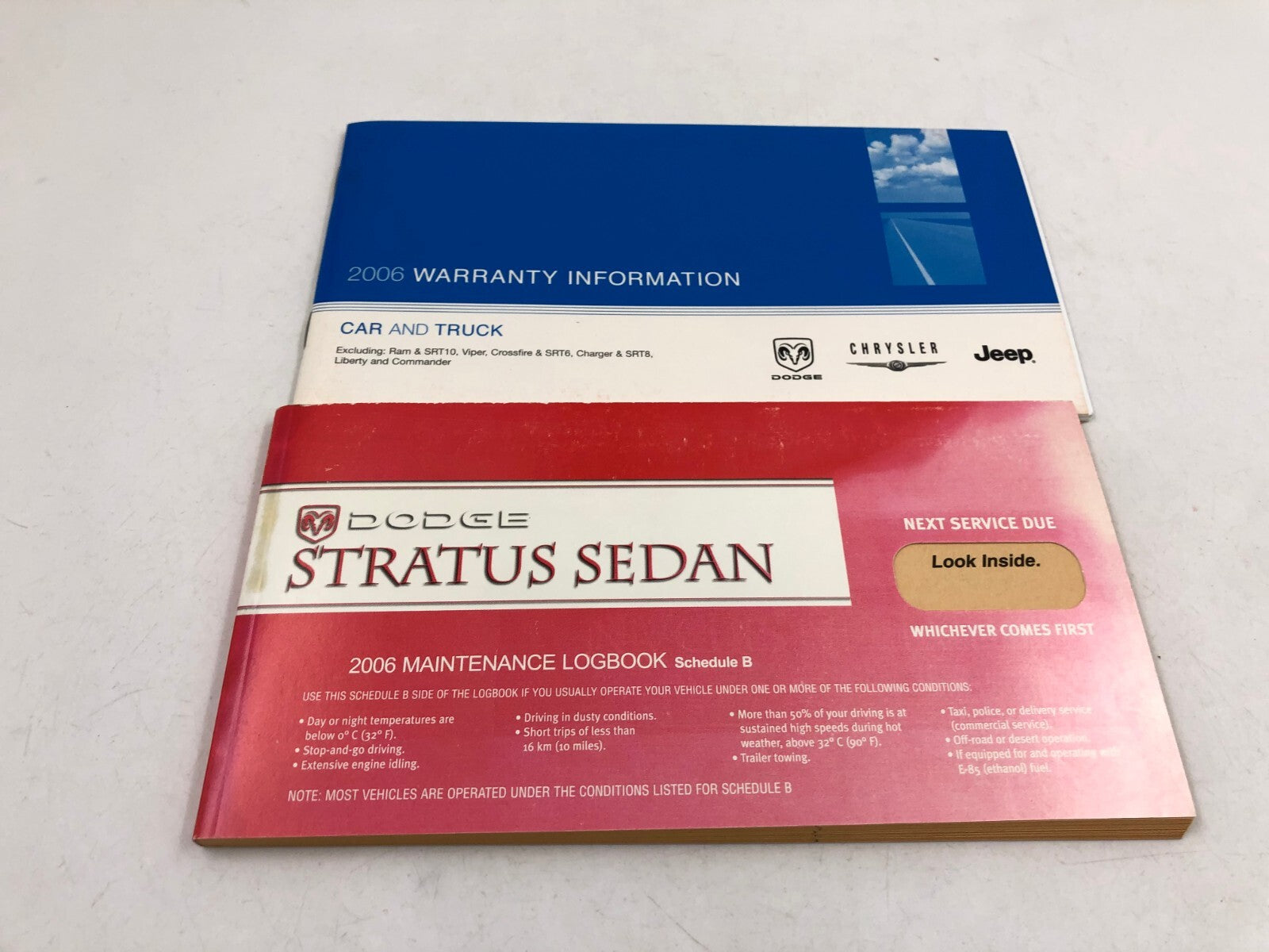 2006 Dodge Stratus Sedan Owners Manual Set with Case OEM C01B55050