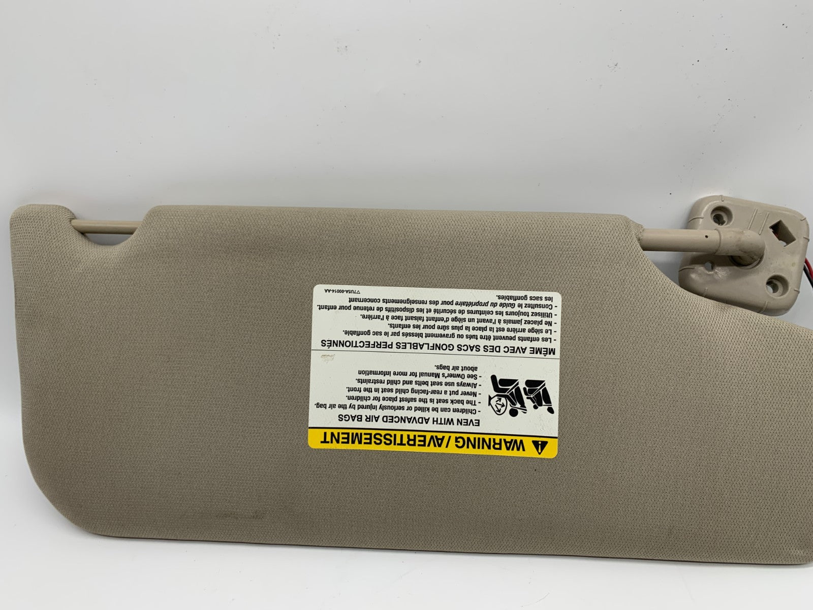 2010-2011 Ford Taurus Driver Side Sun Visor Sunvisor Gray Illuminated A02B54012