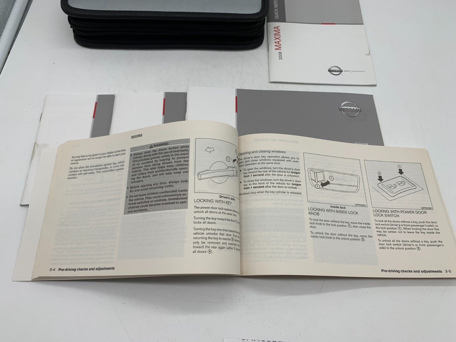 2008 Nissan Maxima Owners Manual Set with Case OEM A04B08048