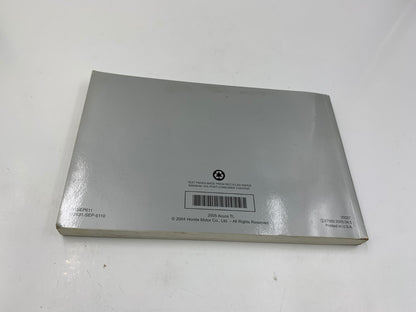2005 Acura TL Owners Manual Set with Case OEM D01B16001