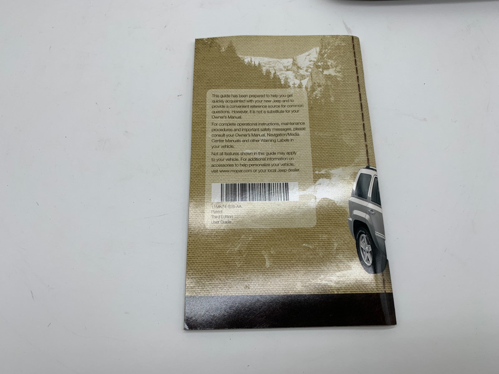 2011 Jeep Patriot Owners Manual Set with Case OEM C03B50002