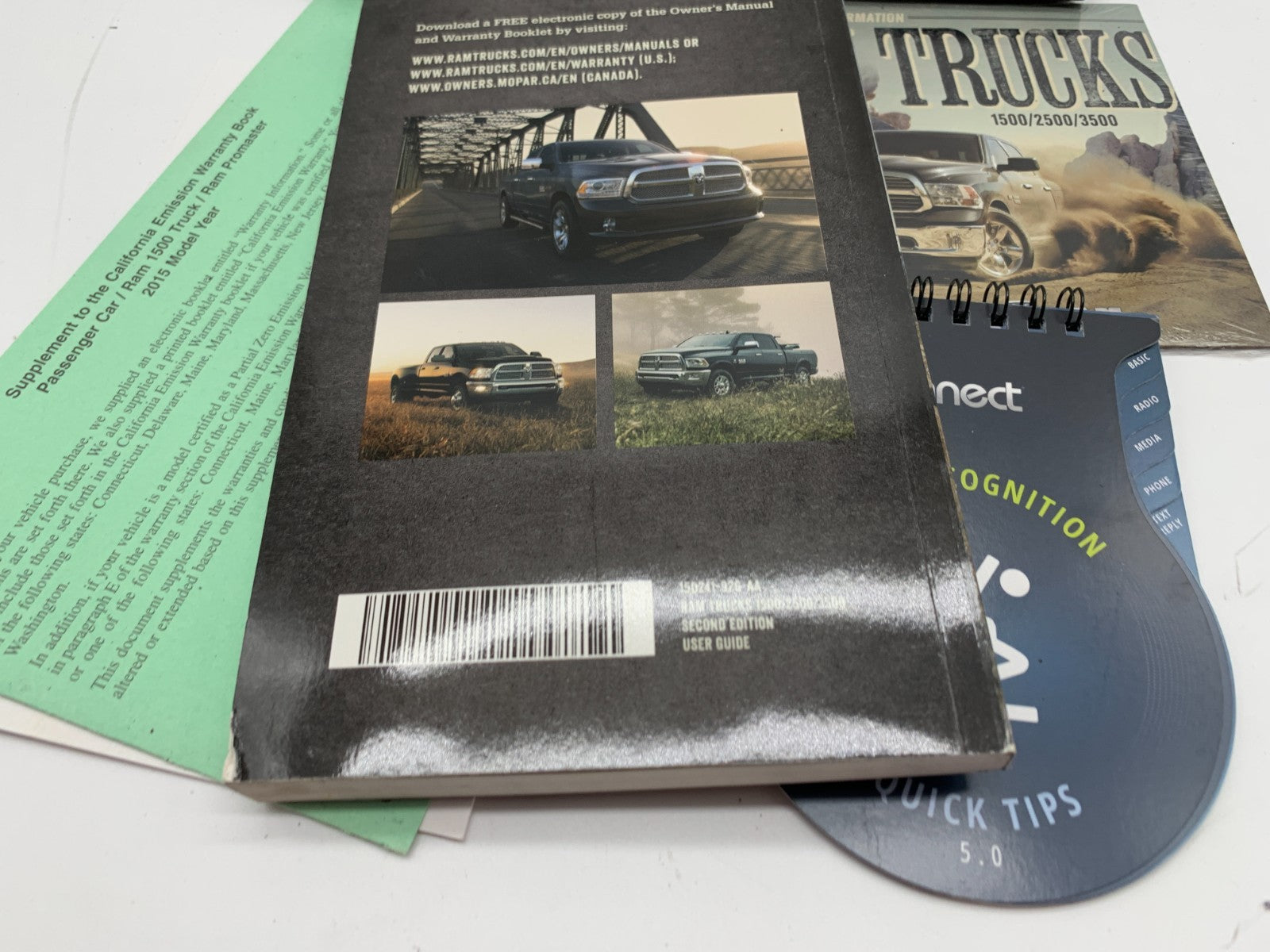2015 Ram 1500 Owners Manual Users Guide Set with Case OEM B01B04047