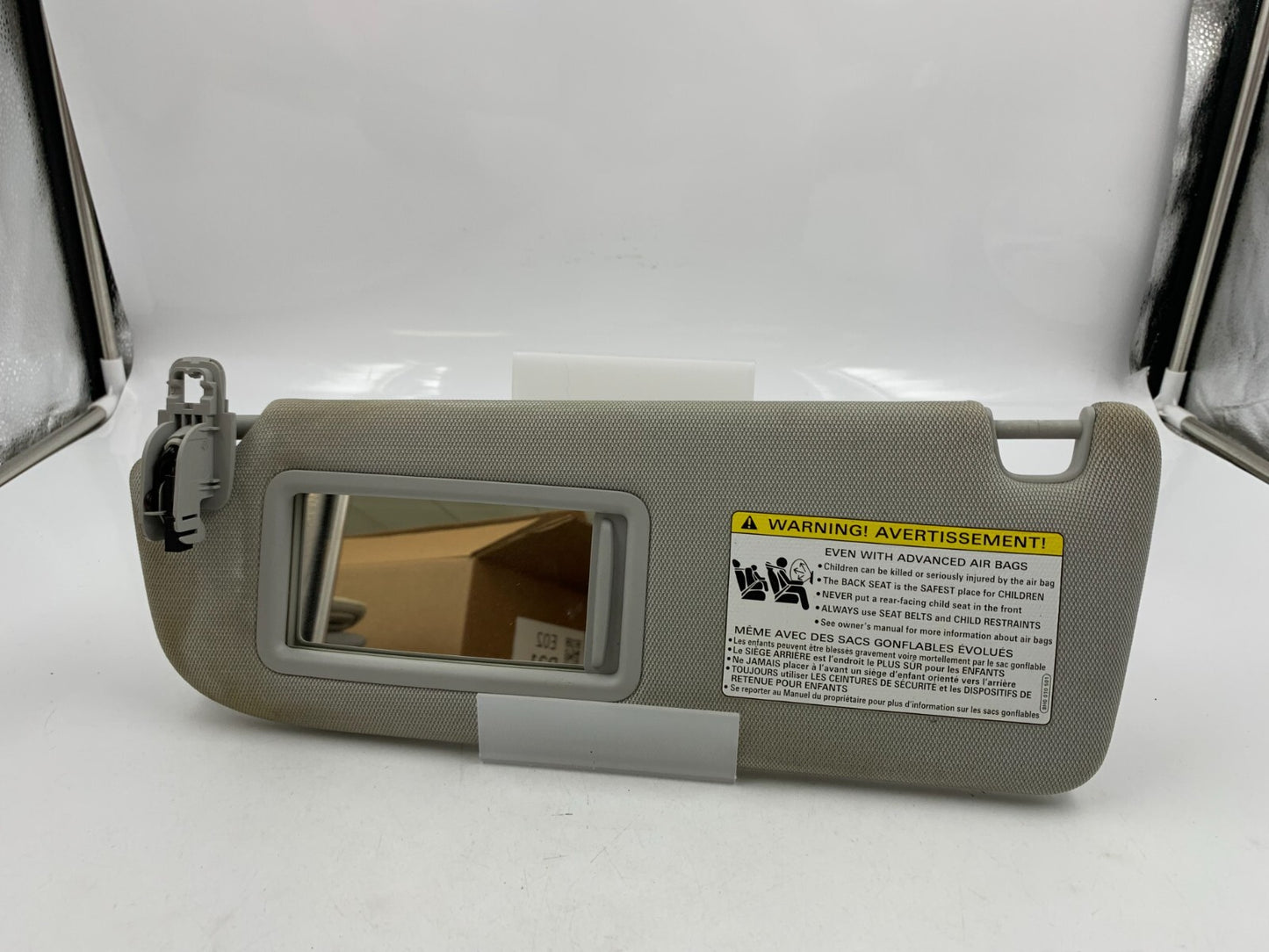 2013-2017 Audi A6 Driver Sun Visor Illuminated Gray OEM B04B34020