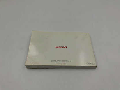2004 Nissan Maxima Owners Manual OEM A01B17085