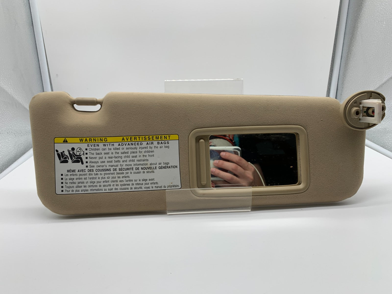 2007-2009 Lexus ES350 Passenger Sun Visor Beige Illuminated OEM A04B31009