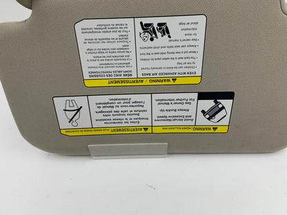 2018-2020 Nissan Rogue Passenger Sun Visor Gray Illuminated OEM B01B10001