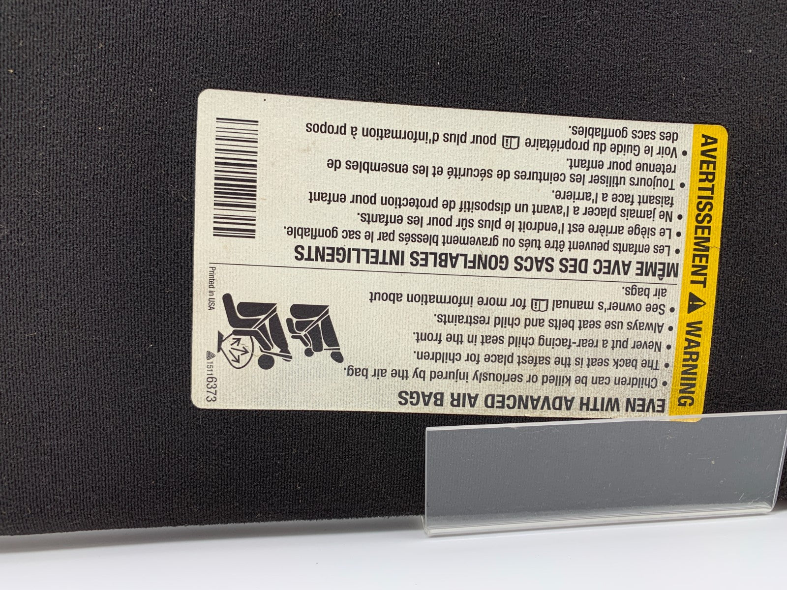 2006-2007 Cadillac DTS Passenger Sun Visor Illuminated Gray OEM B01B55097