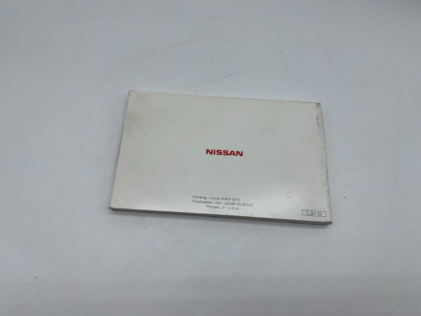 2003 Nissan Altima Owners Manual OEM C03B39006
