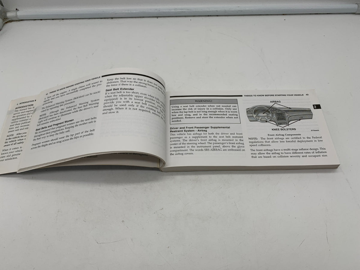 2005 Chrysler Pacifica Owners Manual with Case OEM