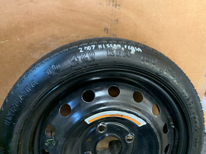 2007-2012 Nissan Versa 15" Spare Tire Wheel Compact Donut T125/70D15
