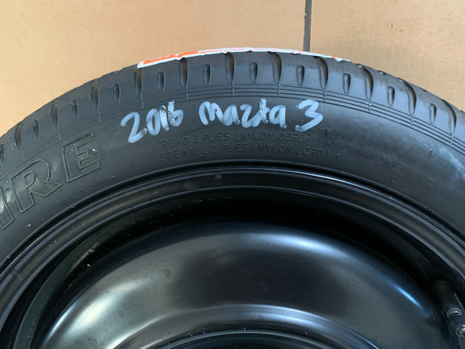 2014-2018 Mazda 3 Mazda3 16" Spare Tire Compact Donut T125/70D16