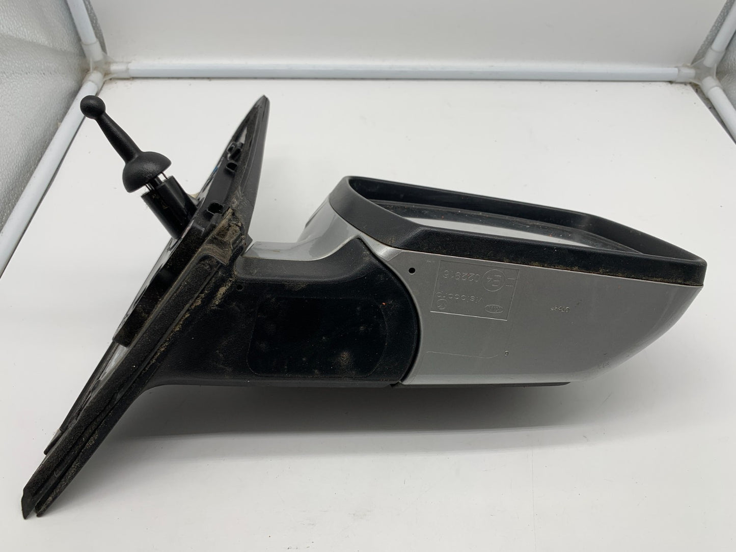 2010-2013 Kia Soul Passenger Side View Manual Door Mirror Silver OEM C03B57006