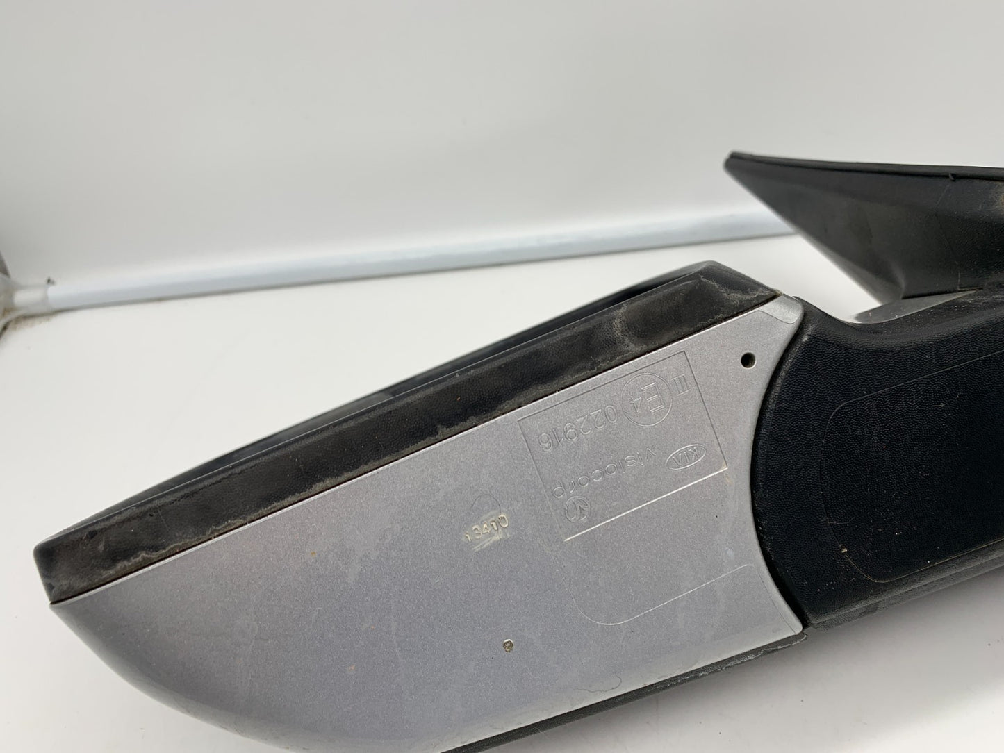 2010-2013 Kia Soul Driver Side View Manual Door Mirror Black OEM Silver