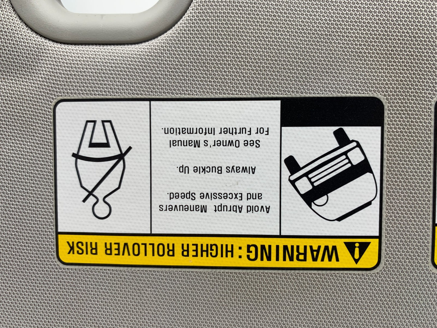 2011-2015 Hyundai Sonata Driver Sun Visor Gray Illuminated OEM A02B48073