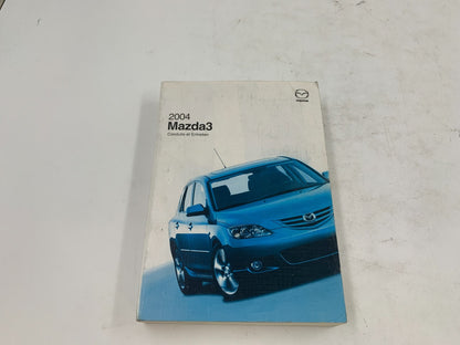 2004 Mazda 3 Owners Manual OEM E02B59005