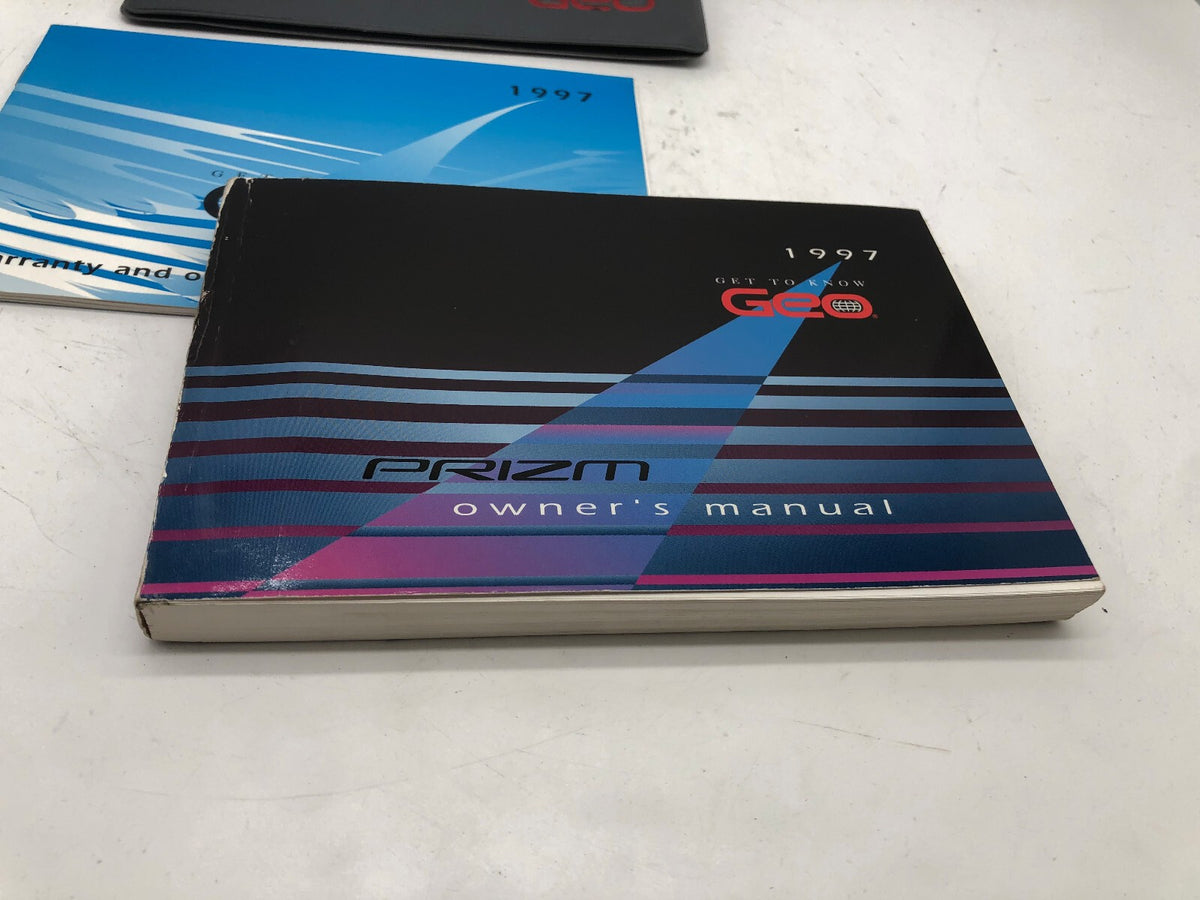 1997 Geo Prizm Owners Manual Set with Case OEM R01B46005