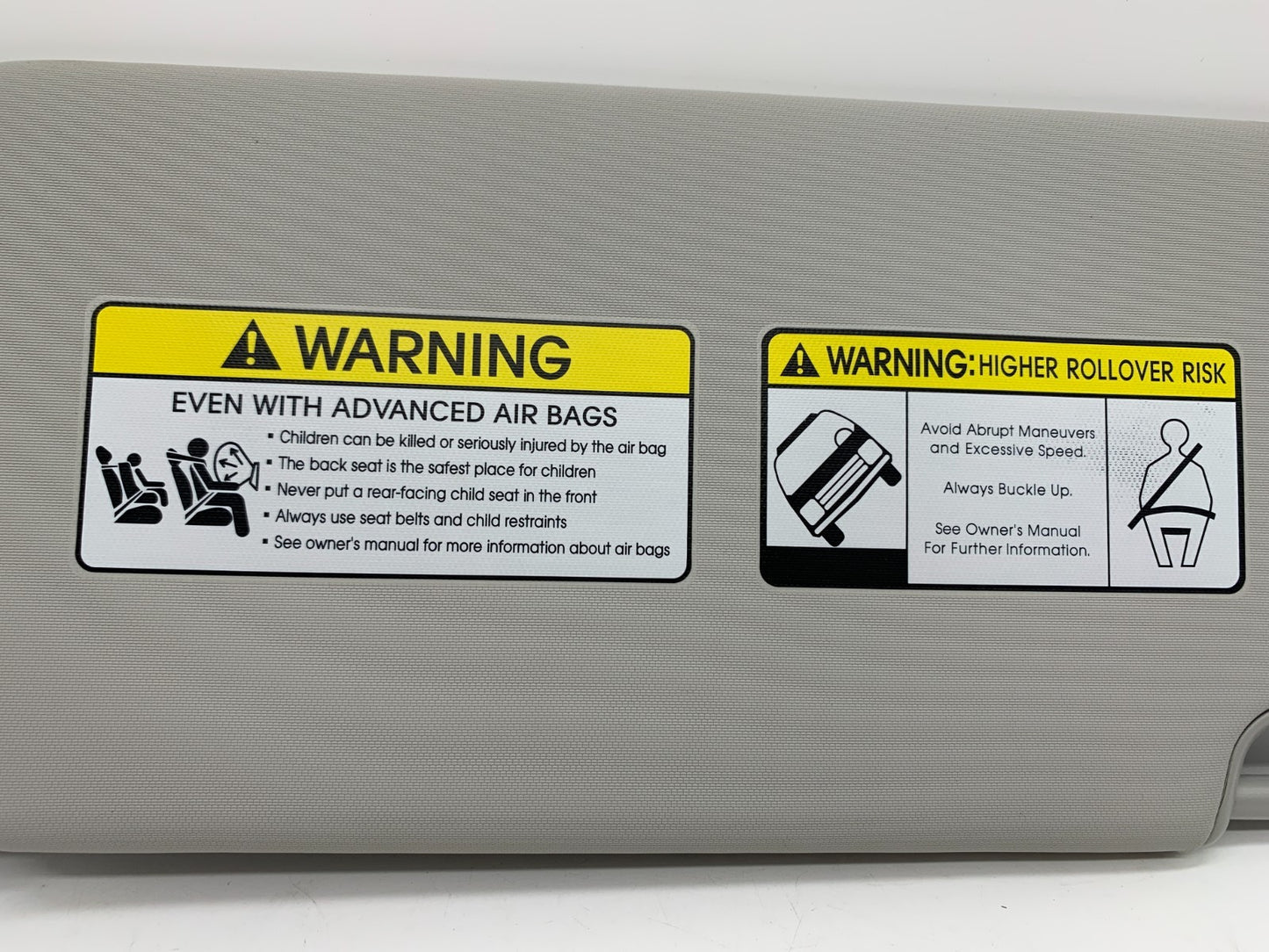 2014-2019 Kia Soul Driver Sun Visor Gray Illumination OEM C02B14057